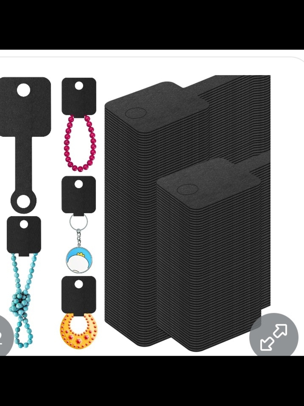Jewelry Display Cards- 300 Count- Good For  Keychain Bracelet & Necklaces